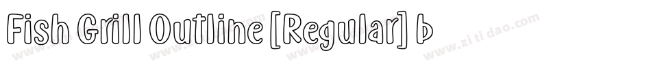 Fish Grill Outline [Regular] by 7NTypes字体转换